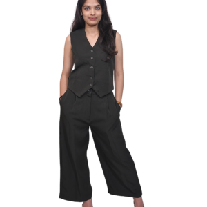 signature charcoal pinstripe vest set